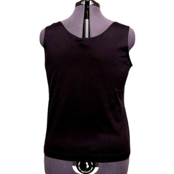 Chico’s Timeless Scoop-Neck Shell Black SZ 3/XL/16 - Picture 3 of 8